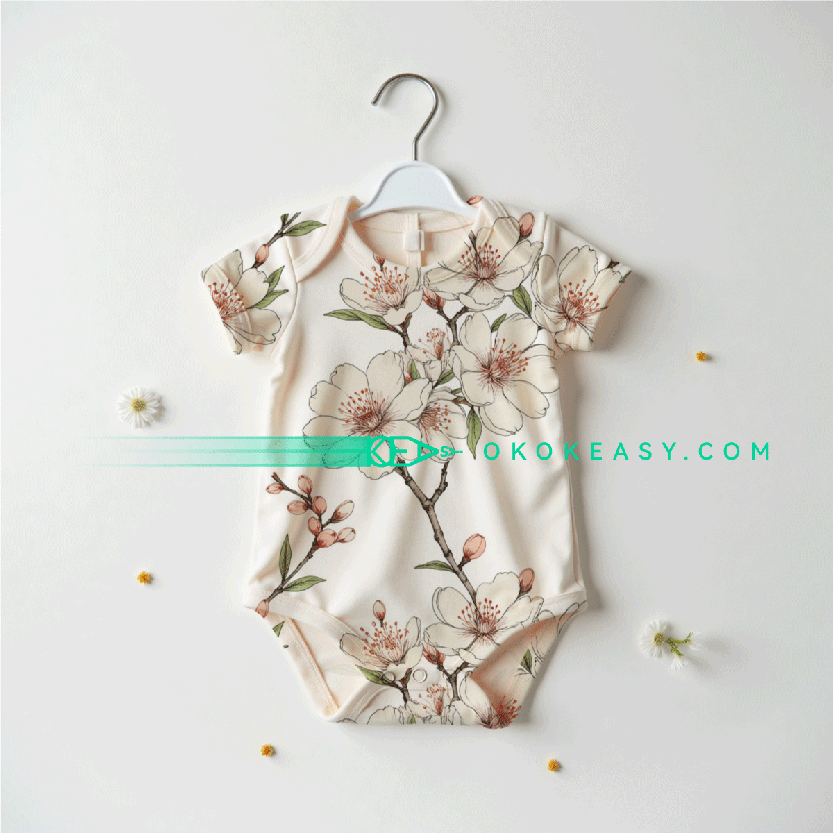 Cherry blossoms Seamless pattern 6 Watercolor Style Cherry Blossoms Seamless Pattern on White Background