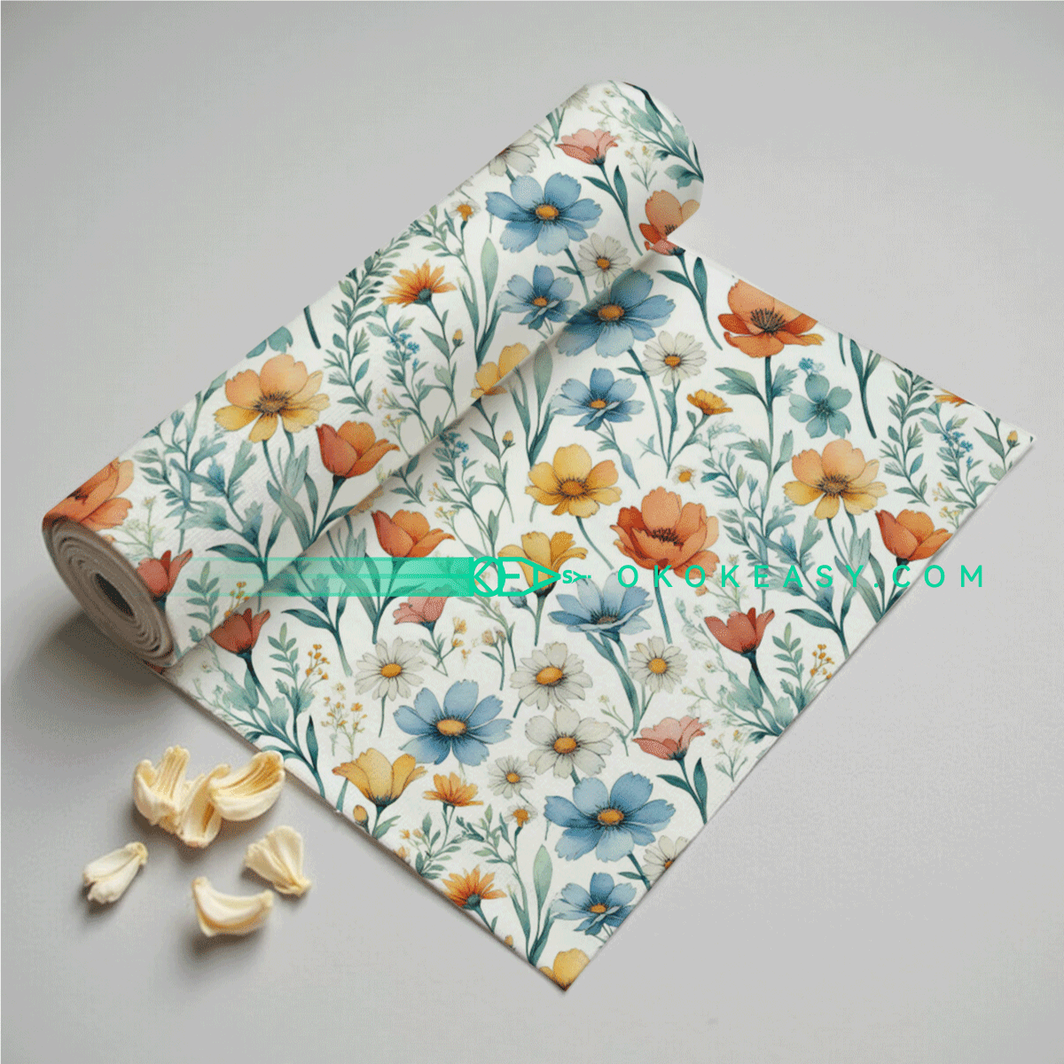 Cosmos Seamless pattern 4 High-Resolution Cosmos Seamless Pattern with Rich Colors on White Background