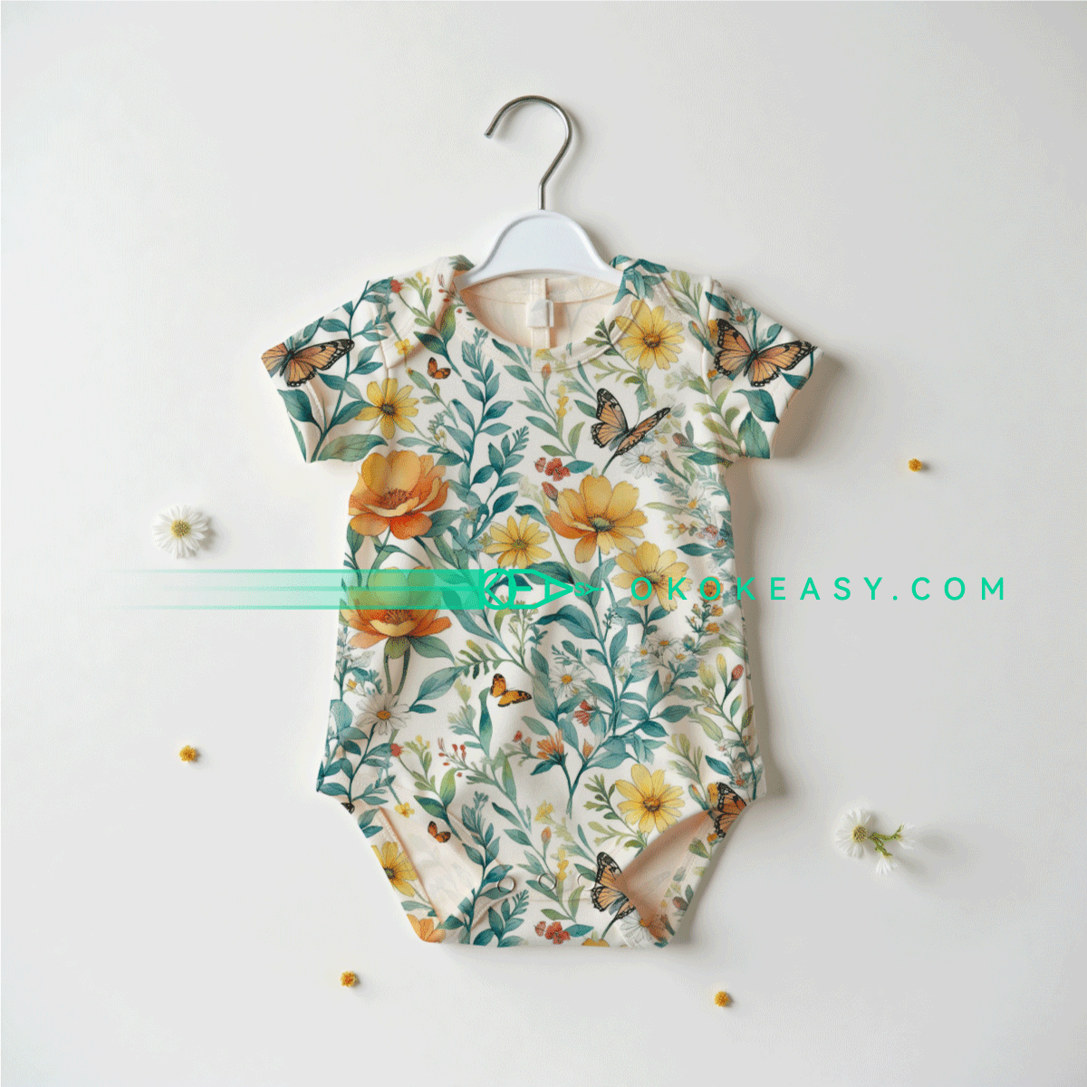 Butterflies and Flowers Seamless pattern 6 Eco-friendly seamless background of butterflies and flowers, suitable for home decor and printing