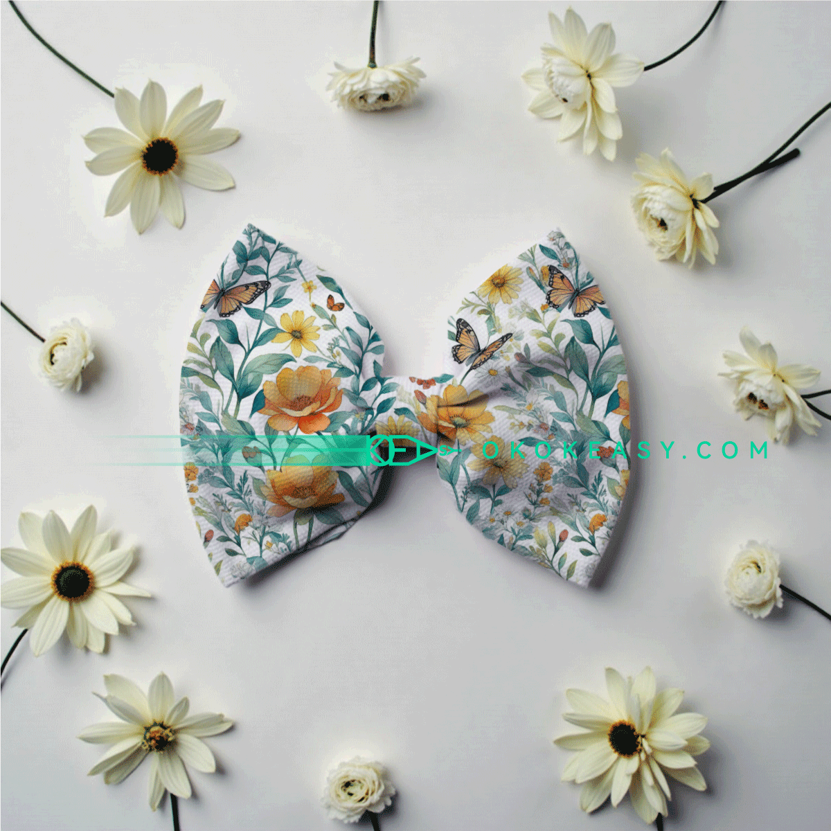 Butterflies and Flowers Seamless pattern 7 Vibrant seamless background of butterflies and cosmos flowers, suitable for home decor and printing projects