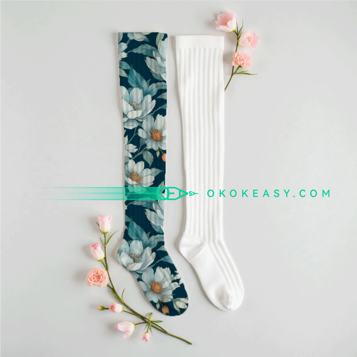 Peony Seamless pattern 5 Seamless pattern of cool-toned peonies and green leaves on a deep blue-green background, suitable for textiles and home decor