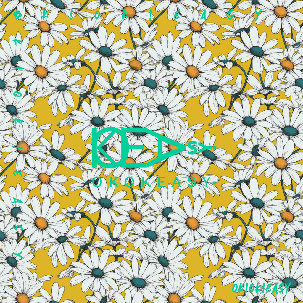 Yellow Daisy Watercolor Seamless Pattern, High-Resolution CMYK Print Design