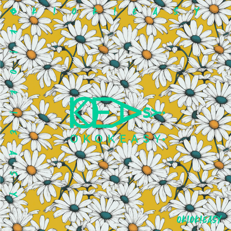 Yellow Daisy Watercolor Seamless Pattern, High-Resolution CMYK Print Design