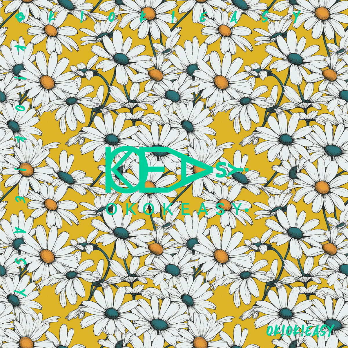 Daisy Seamless pattern 1 Yellow Daisy Watercolor Seamless Pattern, High-Resolution CMYK Print Design
