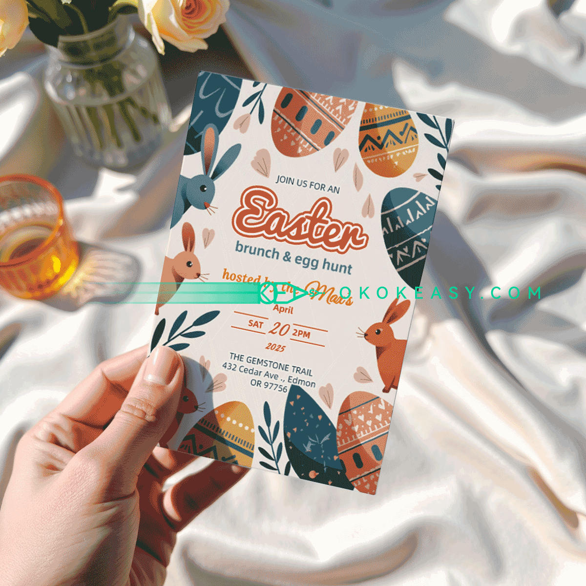 Minimalist Bunny Easter Egg 2 Minimalist Bunny Easter Egg - Image 2