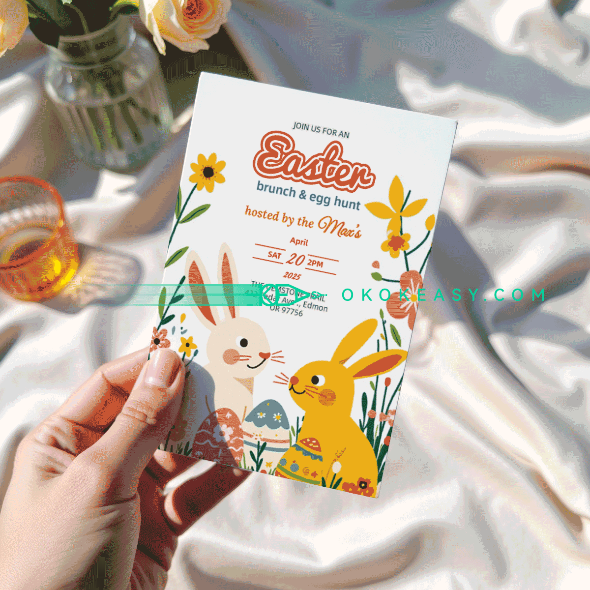 Children's Cartoon Easter Invitation 2 Children's Cartoon Easter Invitation - Image 2