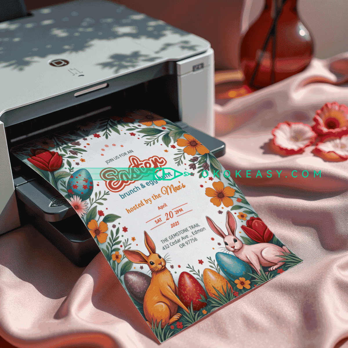 Realistic Vintage-Style Easter Invitation 4 Realistic Vintage-Style Easter Invitation - Image 4