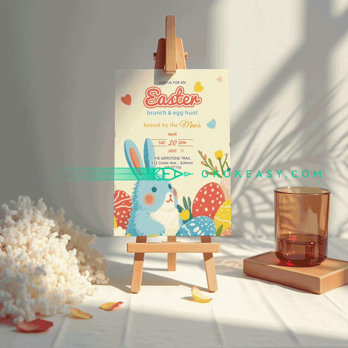 Blue Bunny Easter Invitation 5 Blue Bunny Easter Invitation - Image 5