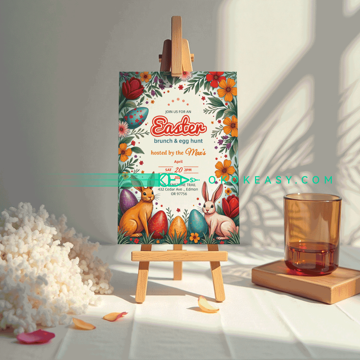 Realistic Vintage-Style Easter Invitation 5 Realistic Vintage-Style Easter Invitation - Image 5