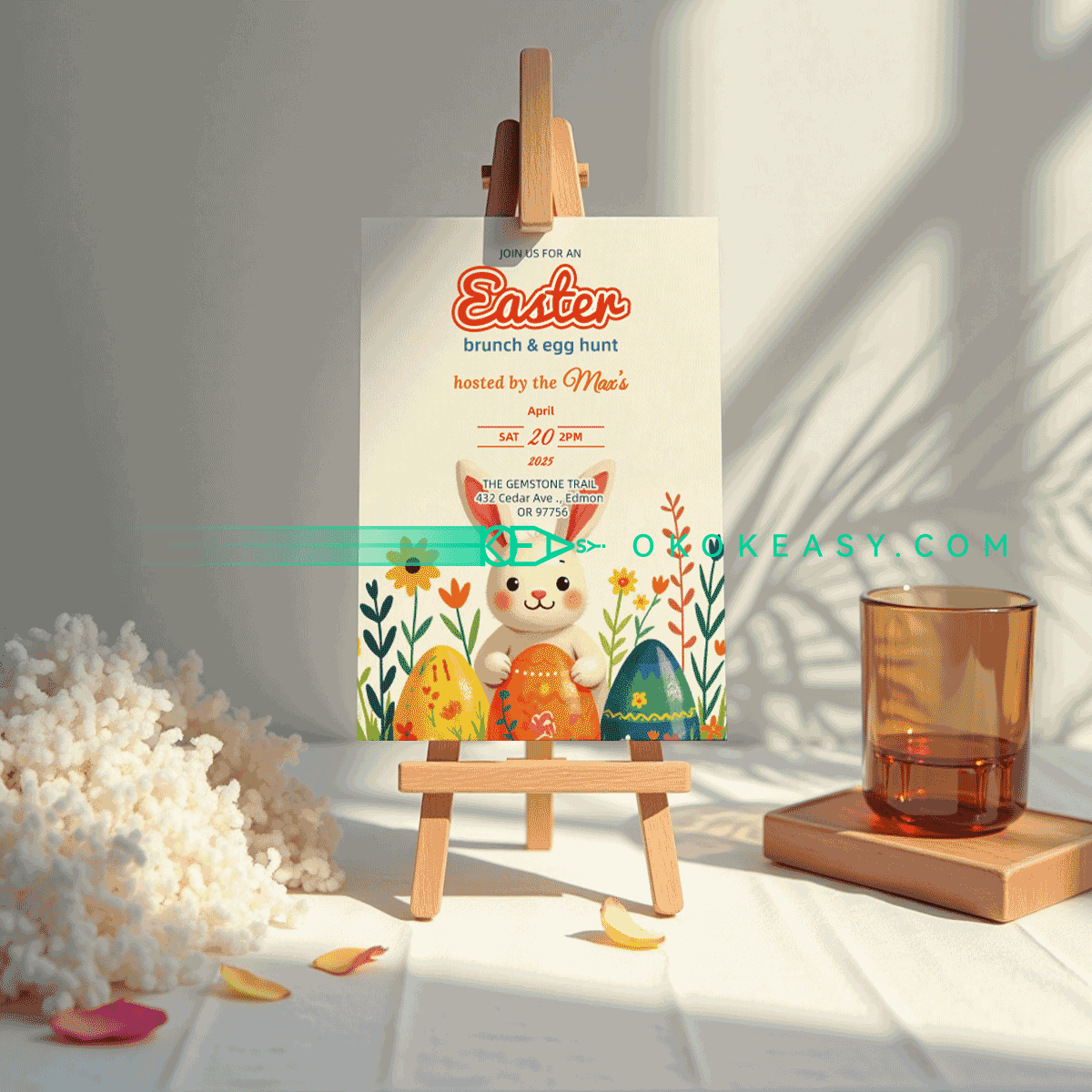 Cute Cartoon Easter Party Invitation 5 Cute Cartoon Easter Party Invitation - Image 5