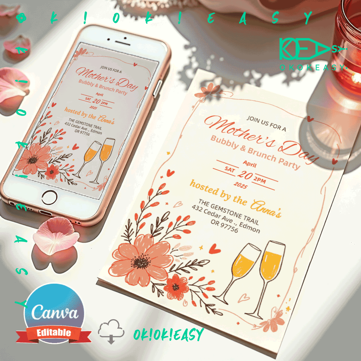 Mother's Day Party Invitation No.2 1 Mother's Day Party Invitation No.2