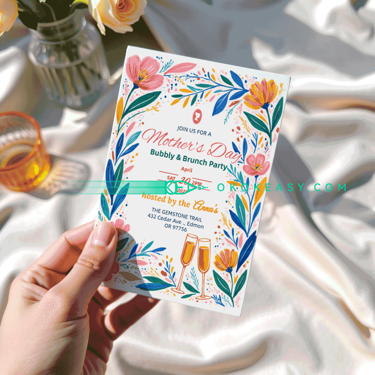 Mother's Day Party Invitation No.5 2 Mother's Day Party Invitation No.5 - Image 2