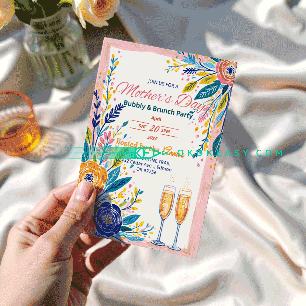 Happy Mother's Day Party Invitation No.7 2 Happy Mother's Day Party Invitation No.7 - Image 2