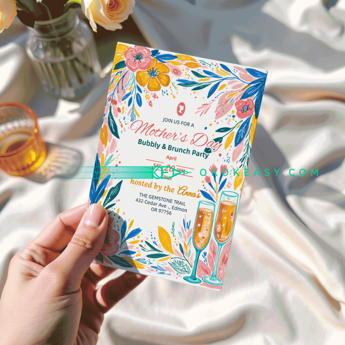 Happy Mother's Day Party Invitation No.8 2 Happy Mother's Day Party Invitation No.8 - Image 2