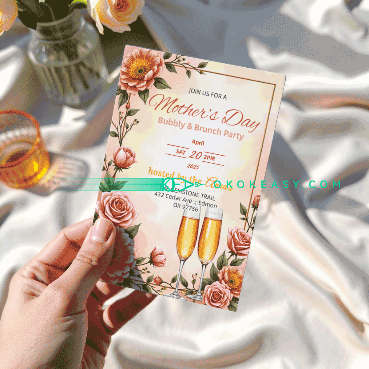 Happy Mother's Day Party Invitation No.9 2 Happy Mother's Day Party Invitation No.9 - Image 2