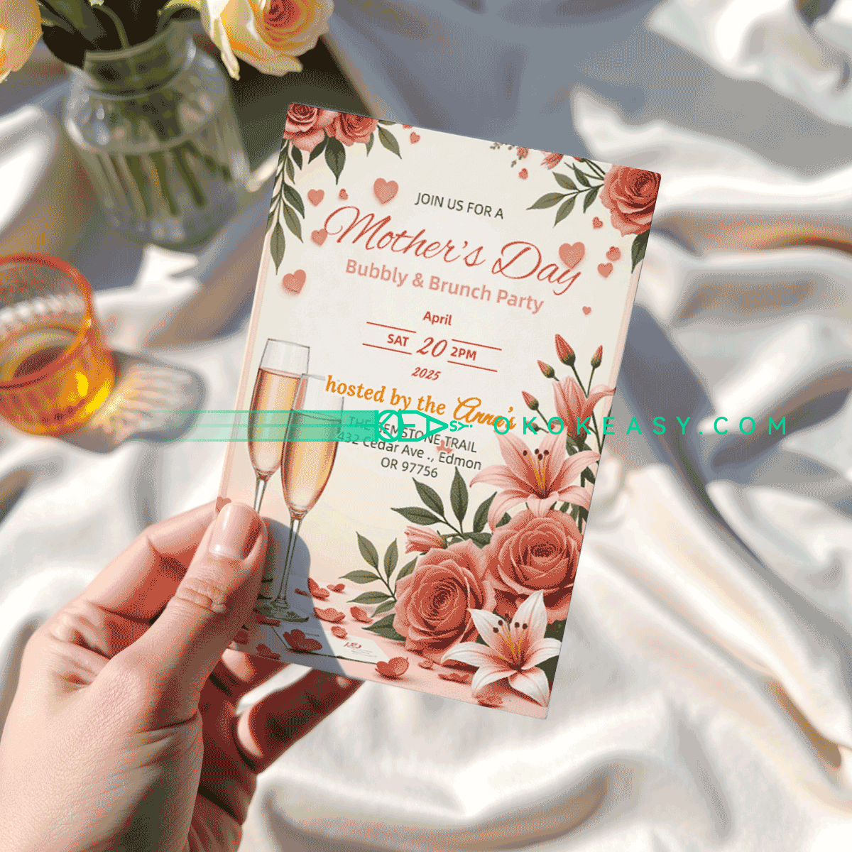 Happy Mother's Day Party Invitation No.10 2 Happy Mother's Day Party Invitation No.10 - Image 2