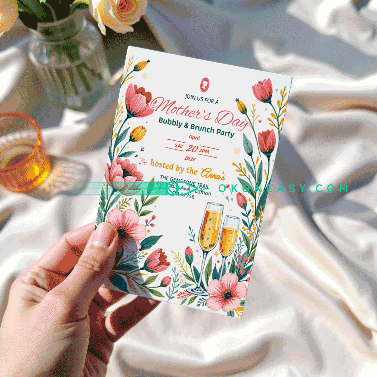 Happy Mother's Day Party Invitation No.11 2 Happy Mother's Day Party Invitation No.11 - Image 2