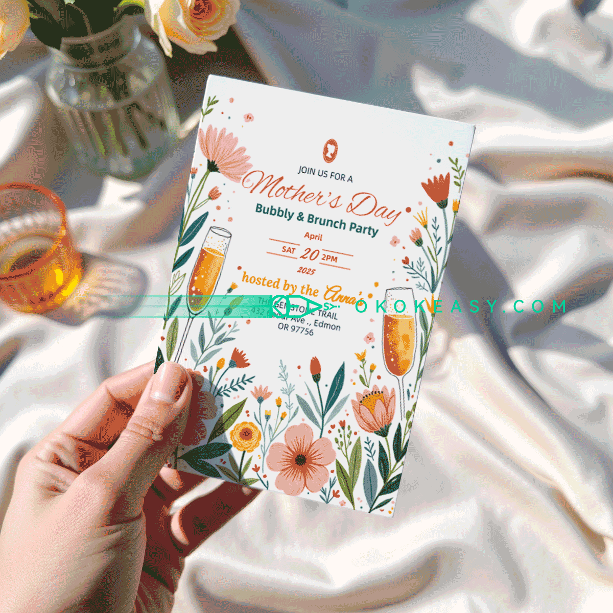 Happy Mother's Day Party Invitation No.12 2 Happy Mother's Day Party Invitation No.12 - Image 2