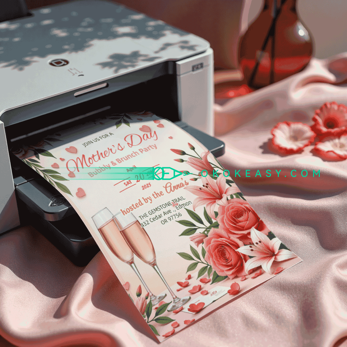 Happy Mother's Day Party Invitation No.10 4 Happy Mother's Day Party Invitation No.10 - Image 4