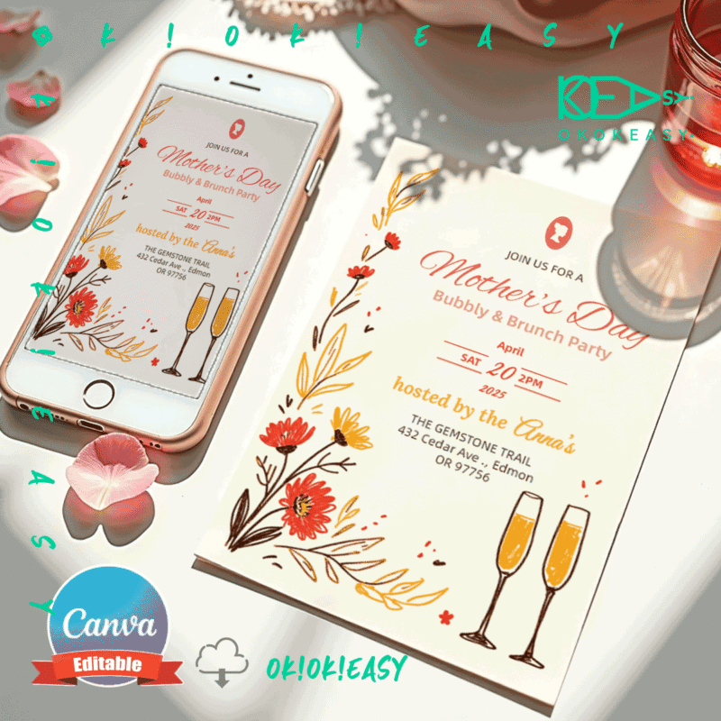 Mother's Day Party Invitation No.4