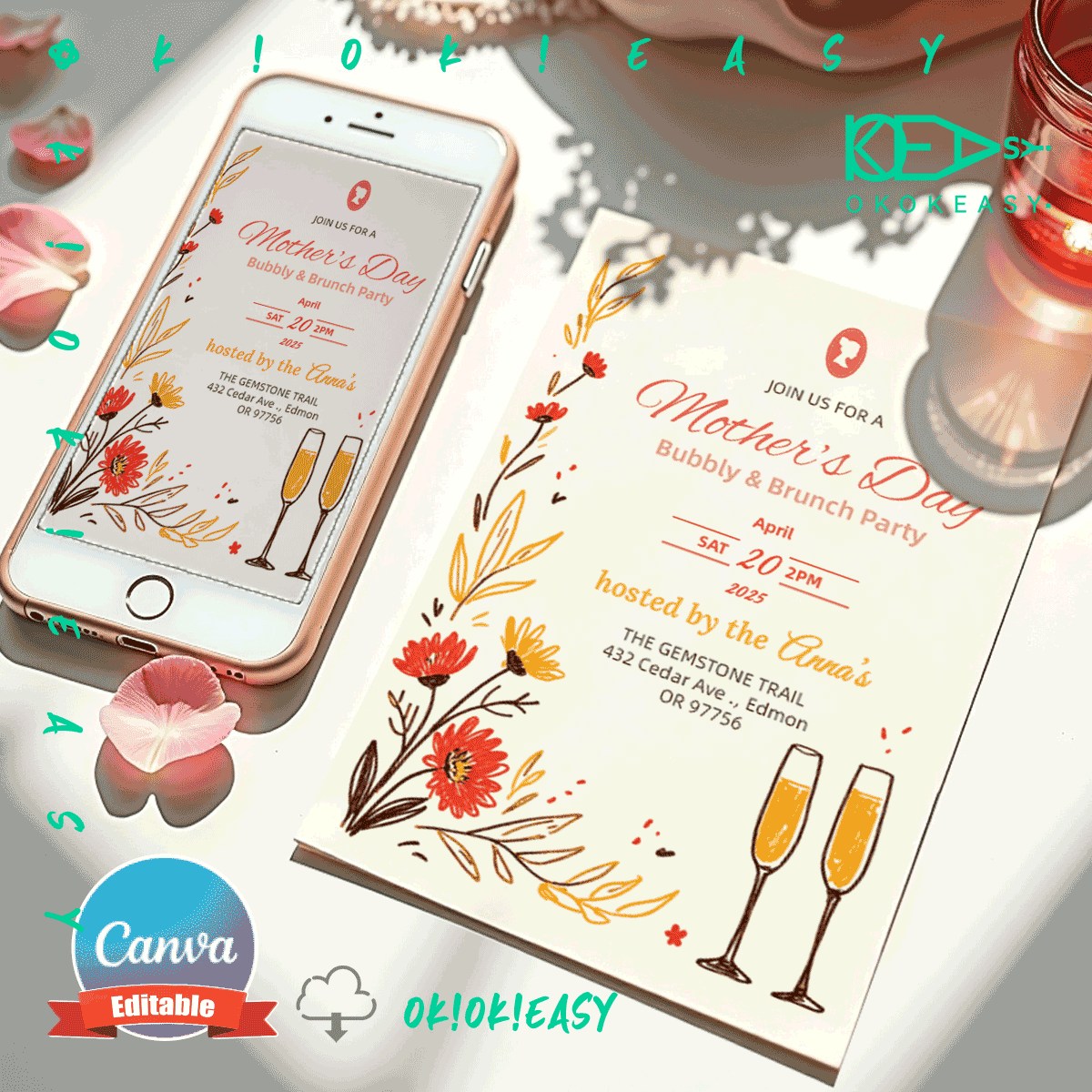 Mother's Day Party Invitation No.4 1 Mother's Day Party Invitation No.4