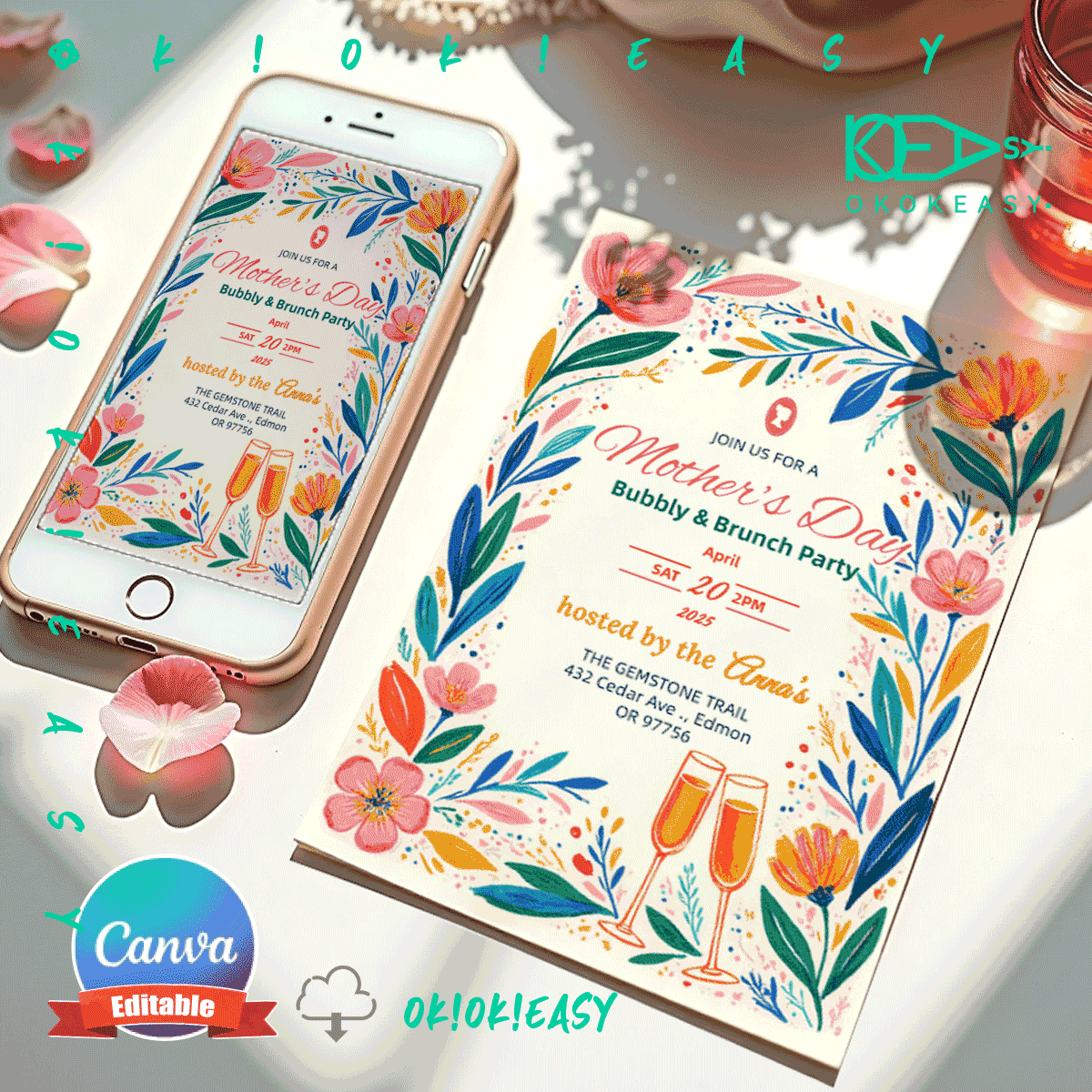 Mother's Day Party Invitation No.5 1 Mother's Day Party Invitation No.5