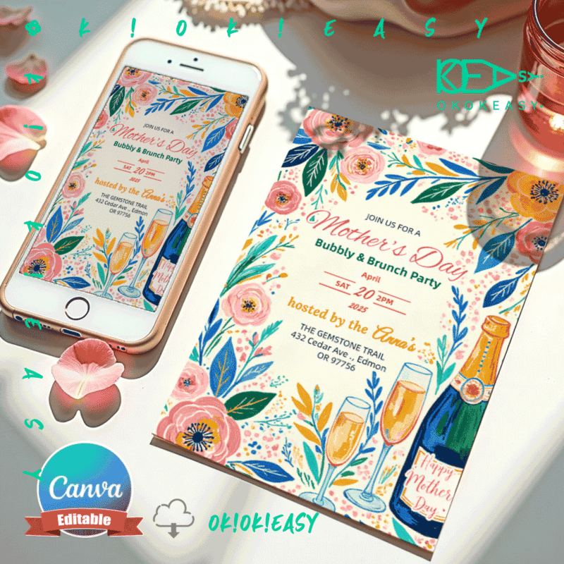 Mother's Day Party Invitation No.6