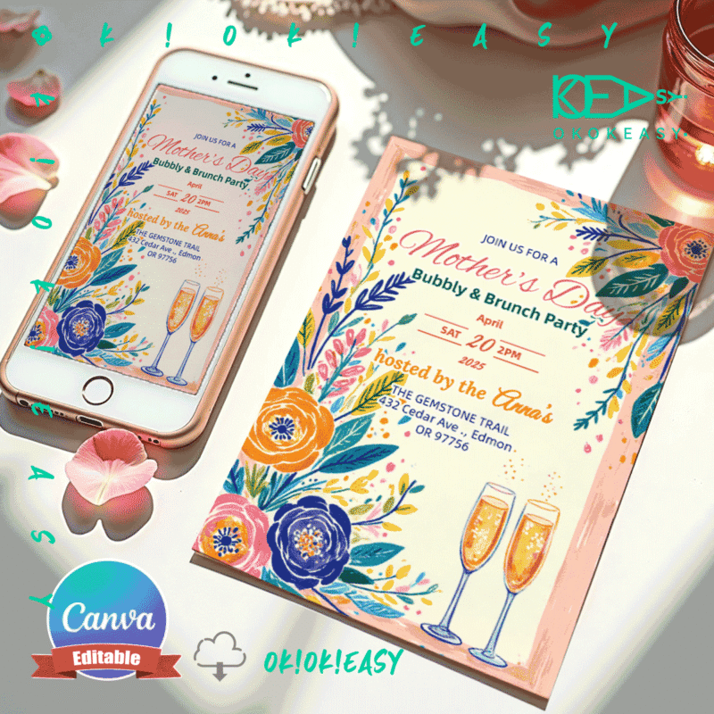 Happy Mother's Day Party Invitation No.7