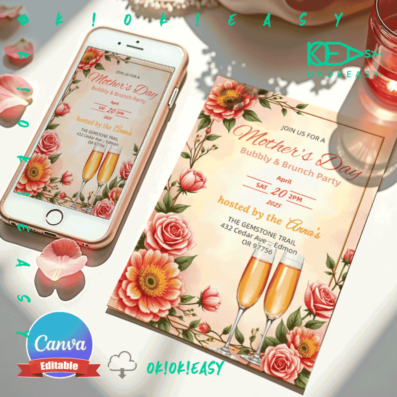 Happy Mother's Day Party Invitation No.9