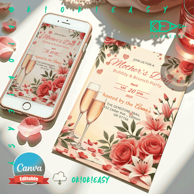 Happy Mother's Day Party Invitation No.10