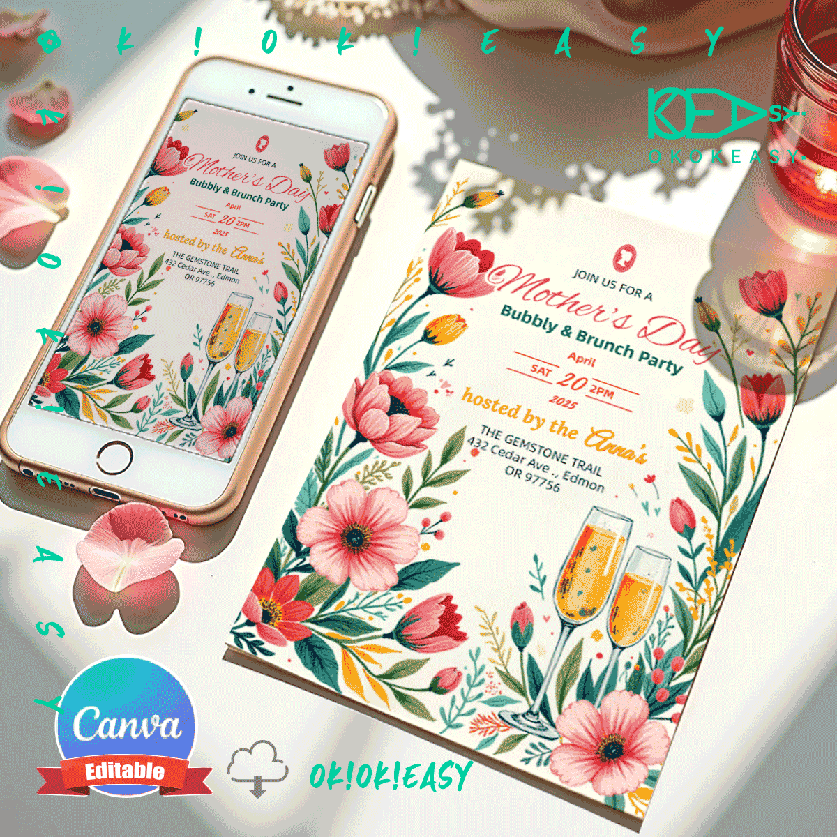 Happy Mother's Day Party Invitation No.11 1 Happy Mother's Day Party Invitation No.11