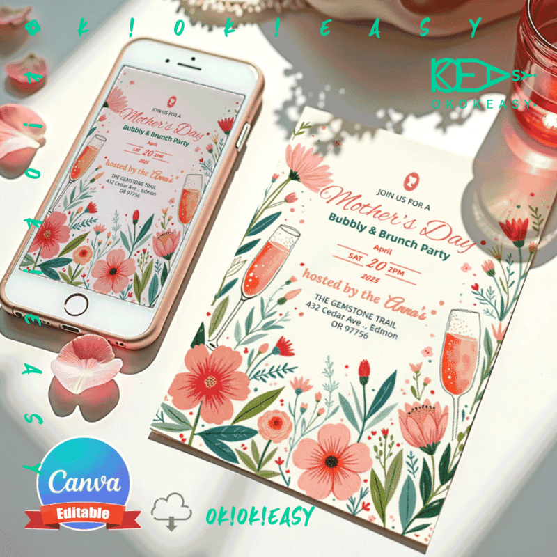 Happy Mother's Day Party Invitation No.12